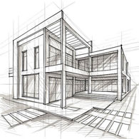 architecture example of architecture sketch taught by art college prep
